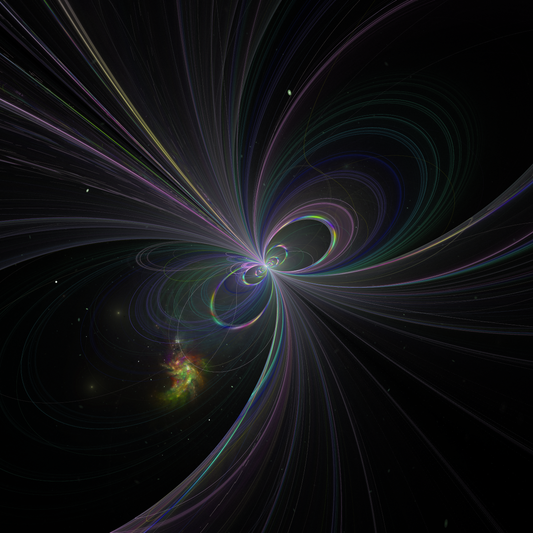 Harmonic Convergence | Premium Fractal Canvas Print 12"x12"