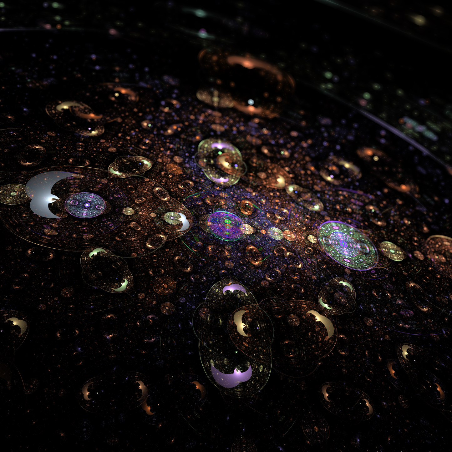 Quantum Dew | Premium Fractal Canvas Print 12"x12"