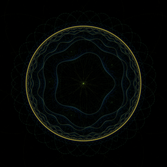 Cosmic Resonance | Premium Fractal Canvas Print 12"x12"