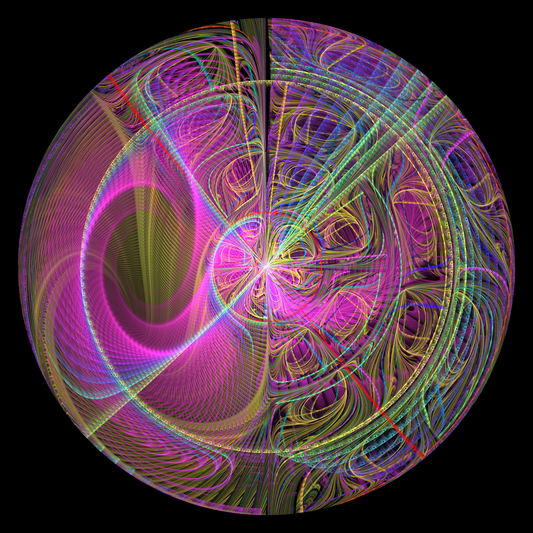 Luminous Sphere | Premium Fractal Canvas Print 12"x12"