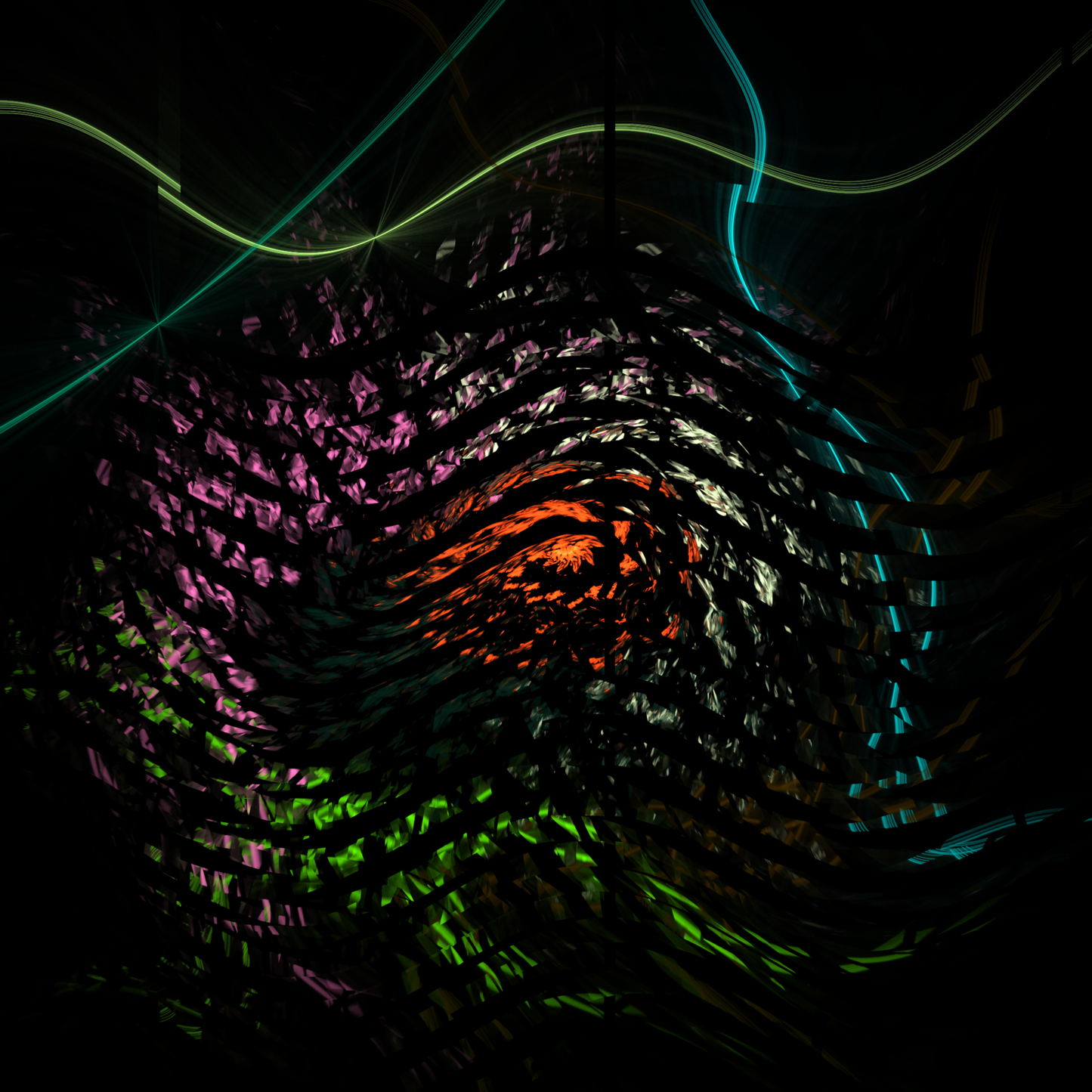 The Shadow Oculus | Premium Fractal Canvas Print 12"x12"