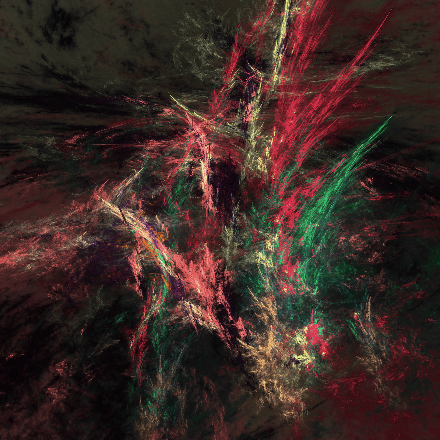Primal Eruption | Premium Fractal Canvas Print 12"x12"