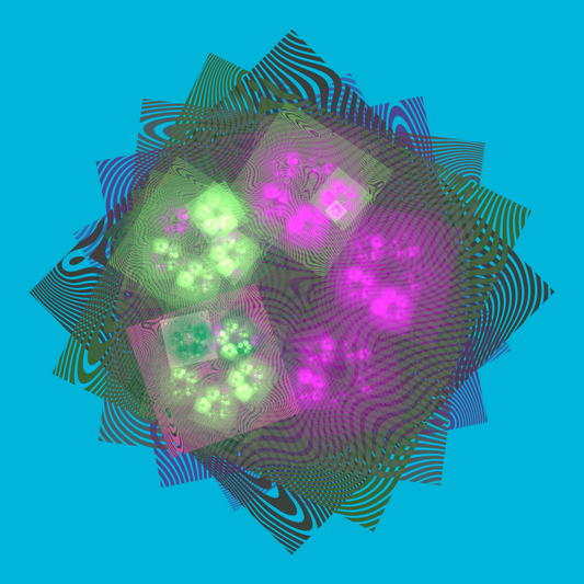 Chaotic Bloom | Premium Fractal Canvas Print 12"x12"